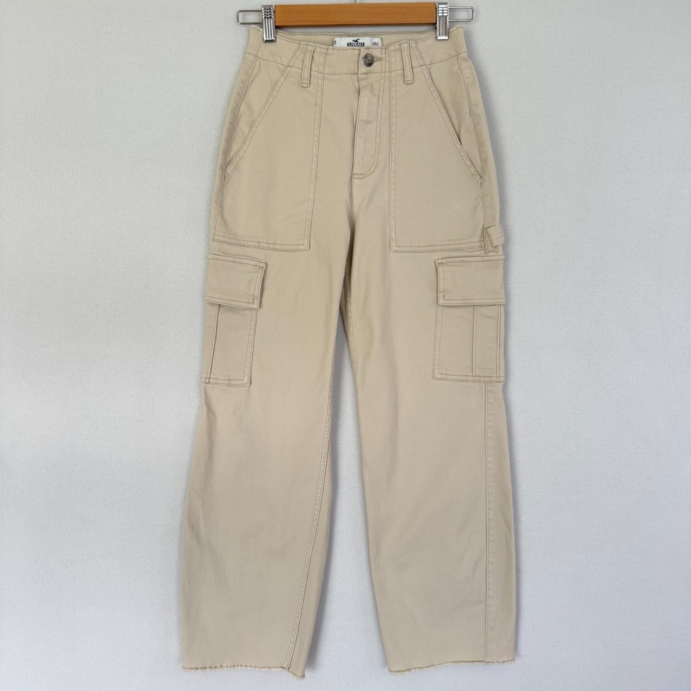 Hollister Cargo Ultra High Rise‎ Dad Pants Beige Utility Gorpcore Painter XS